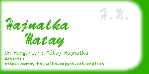 hajnalka matay business card