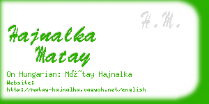 hajnalka matay business card